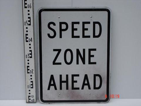 Speed Zone Ahead