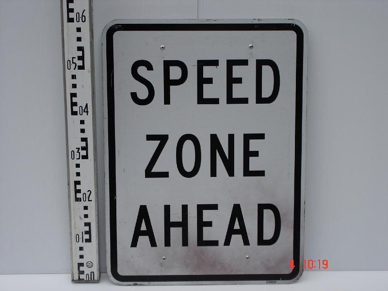 Speed Zone Ahead