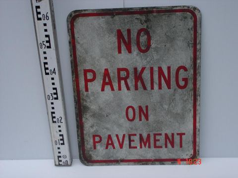 No Parking On Pavement