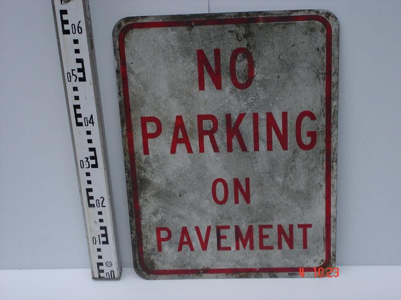 No Parking On Pavement