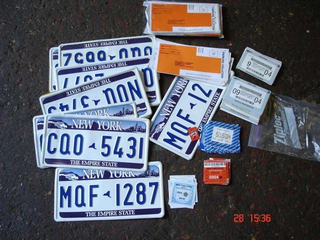 New York Car Plates and Tax Disks